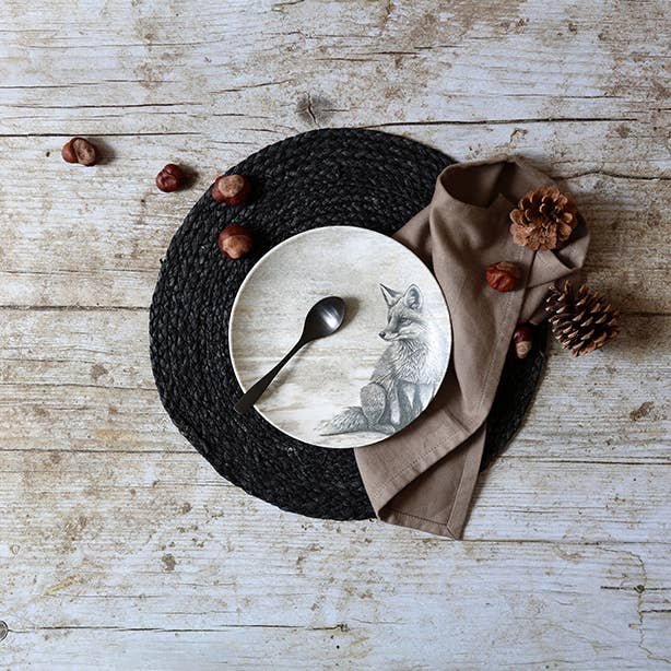 Dessertteller 21 cm aus Porzellan, Fuchs, LACHAT